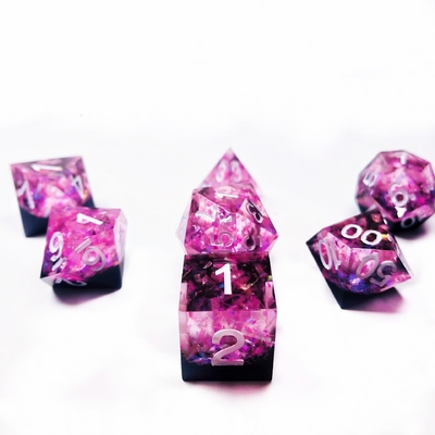 The heart of the ocean shiny color natural resin desktop game dice set