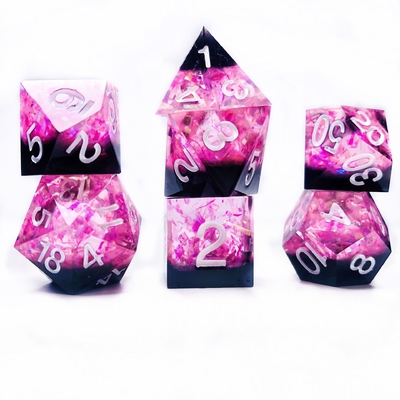 The heart of the ocean shiny color natural resin desktop game dice set