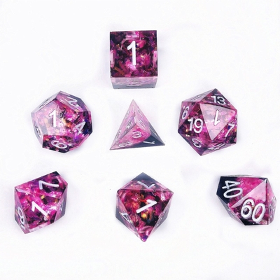 The heart of the ocean shiny color natural resin desktop game dice set