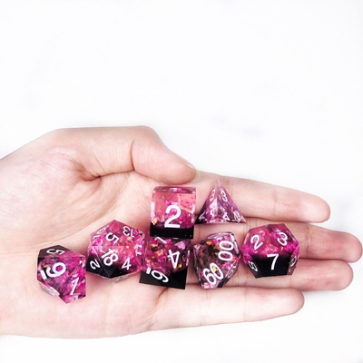 The heart of the ocean shiny color natural resin desktop game dice set
