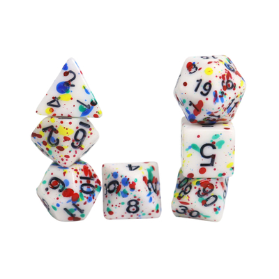 Graffiti Phantom color resin board game dice set dnd dice