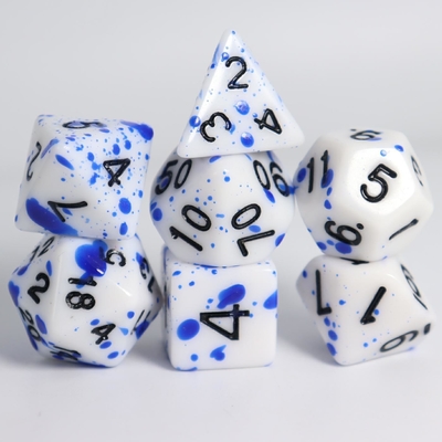 Graffiti Phantom color resin board game dice set dnd dice