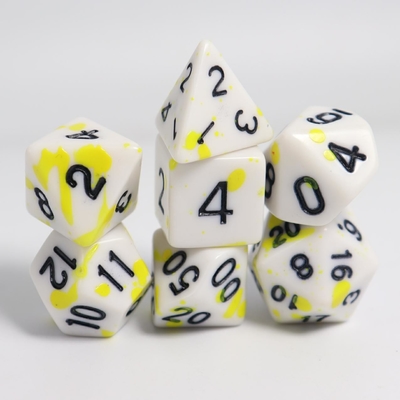 Graffiti Phantom color resin board game dice set dnd dice