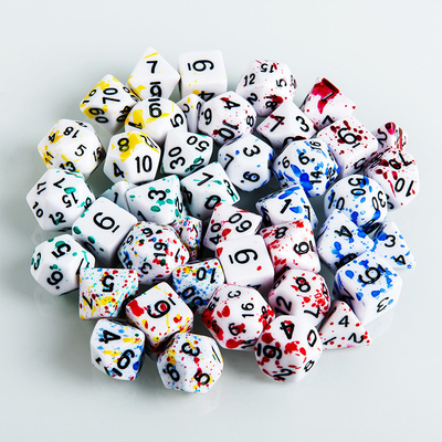 Graffiti Phantom color resin board game dice set dnd dice