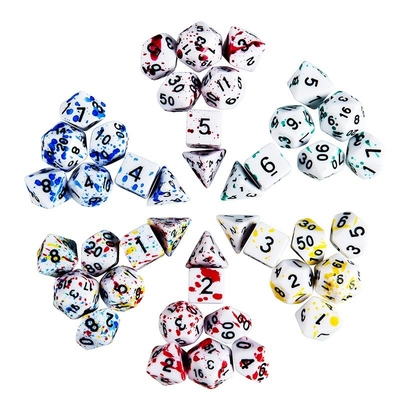 Graffiti Phantom color resin board game dice set dnd dice