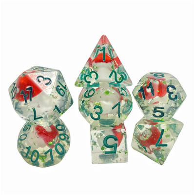 Poisonous mushroom resin board game dice set dnd dice