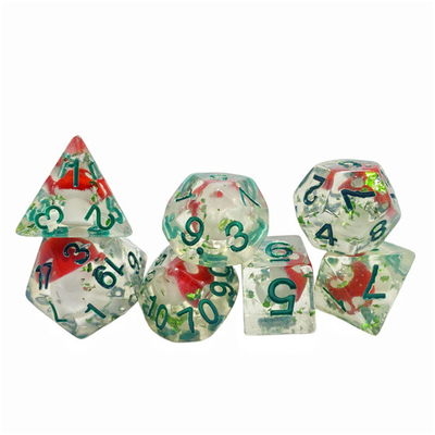 Poisonous mushroom resin board game dice set dnd dice