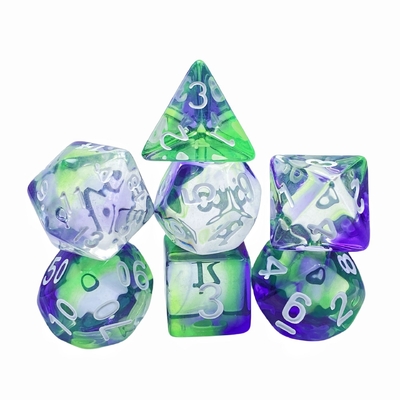 Color crystal resin desktop game dice set dnd dice