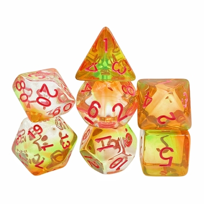 Color crystal resin desktop game dice set dnd dice