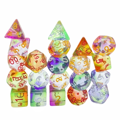 Color crystal resin desktop game dice set dnd dice