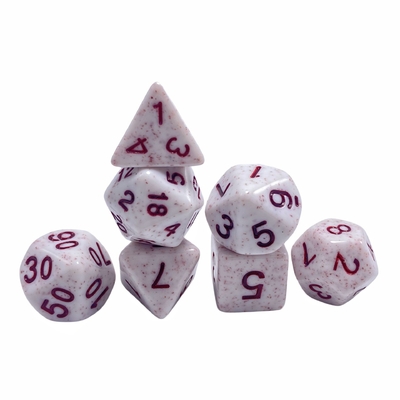 Red word red spotted ore resin character playing board game dice set dnd dice