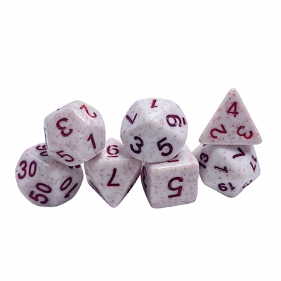 Red word red spotted ore resin character playing board game dice set dnd dice