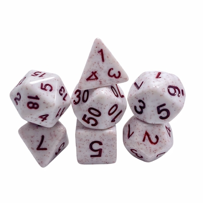 Red word red spotted ore resin character playing board game dice set dnd dice