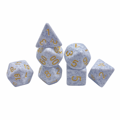Golden font gold spots ore ore resin character playing board game dice set dnd dice