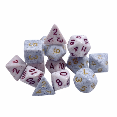 Golden font gold spots ore ore resin character playing board game dice set dnd dice