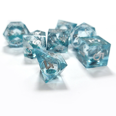 The color of the ocean ​ Resin multi -noodle tablet game dice set  dnd dice
