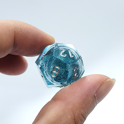 The color of the ocean ​ Resin multi -noodle tablet game dice set  dnd dice