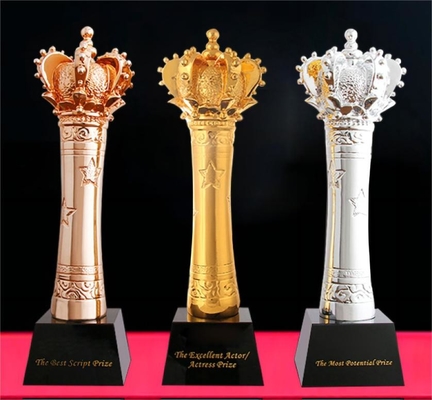 Medal Style Custom Resin Trophies Gold Or Silver Plated