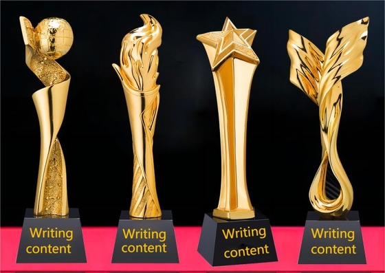 Medal Style Custom Resin Trophies Gold Or Silver Plated