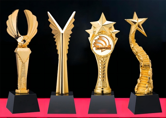 Medal Style Custom Resin Trophies Gold Or Silver Plated