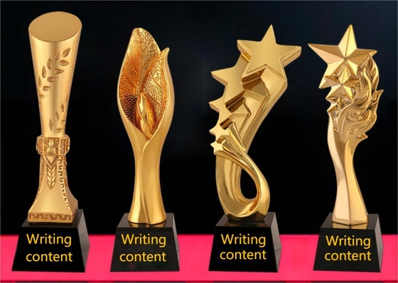 Medal Style Custom Resin Trophies Gold Or Silver Plated