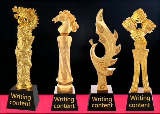 Medal Style Custom Resin Trophies Gold Or Silver Plated