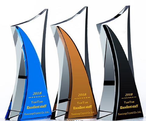 Multi Color Crystal Resin Trophy Clear And Wear Resistant