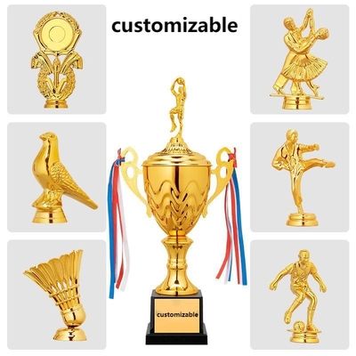 Customized Metal Trophy Cup 32cm Hight Tear Resistant