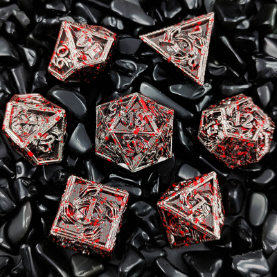 Luxurious Metal Polyhedral Dice 8 Active Colors TRPG Dungeons And Dragons Dnd Metal Dice Set