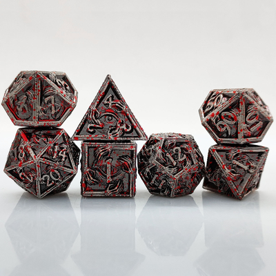 Luxurious Metal Polyhedral Dice 8 Active Colors TRPG Dungeons And Dragons Dnd Metal Dice Set