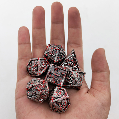 Luxurious Metal Polyhedral Dice 8 Active Colors TRPG Dungeons And Dragons Dnd Metal Dice Set