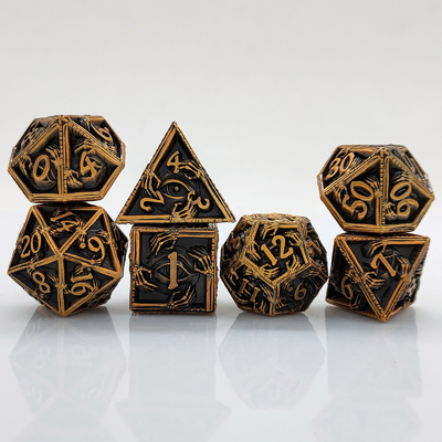 Luxurious Metal Polyhedral Dice 8 Active Colors TRPG Dungeons And Dragons Dnd Metal Dice Set