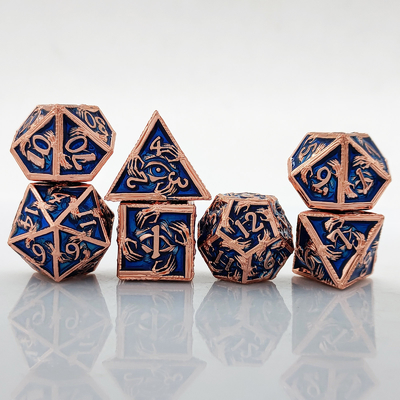 Luxurious Metal Polyhedral Dice 8 Active Colors TRPG Dungeons And Dragons Dnd Metal Dice Set