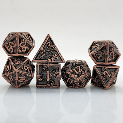 Luxurious Metal Polyhedral Dice 8 Active Colors TRPG Dungeons And Dragons Dnd Metal Dice Set
