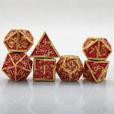 Luxurious Metal Polyhedral Dice 8 Active Colors TRPG Dungeons And Dragons Dnd Metal Dice Set