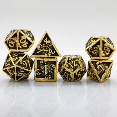 Luxurious Metal Polyhedral Dice 8 Active Colors TRPG Dungeons And Dragons Dnd Metal Dice Set
