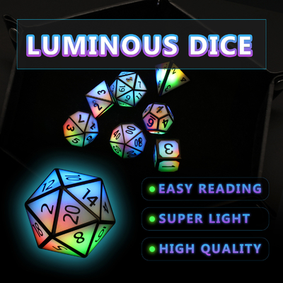 Ultra Long Standby LED Rechargeable Game Dice Set Dragon And Dungeon
