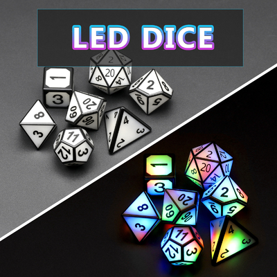 Ultra Long Standby LED Rechargeable Game Dice Set Dragon And Dungeon