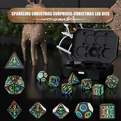 Christmas Elements LED Rechargeable Game Dice Set Dragon And Dungeon