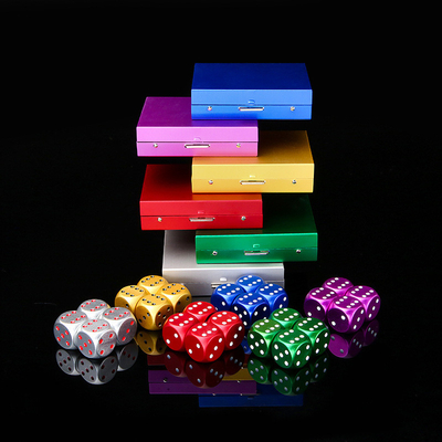 Portable Round 16mm Color Metal Dice Set Creative Leisure Aluminum Alloy Dice