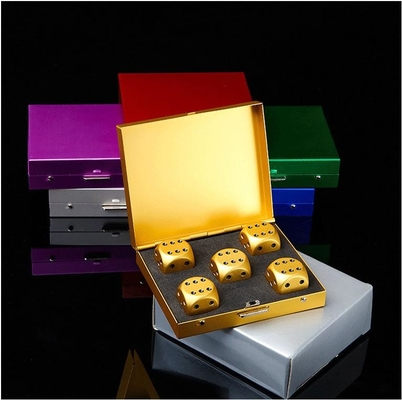 Portable Round 16mm Color Metal Dice Set Creative Leisure Aluminum Alloy Dice
