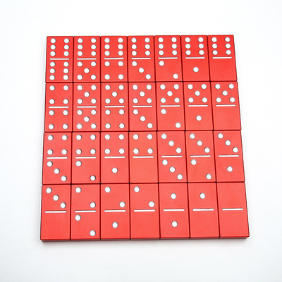 Double 6 Six Metal Domino Set With 28 Giant Aluminum Alloy Domino Blocks Laser Printed Desktop Game“Pai Jiu”