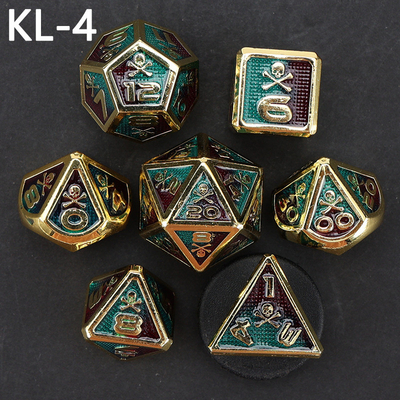 7 Skeleton Dice, Multi Faced Digital Color DND Board Game, Dragon and Dungeon