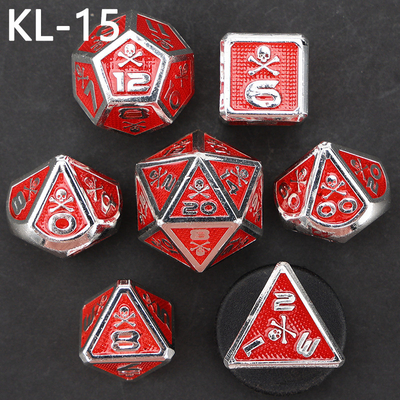 7 Skeleton Dice, Multi Faced Digital Color DND Board Game, Dragon and Dungeon