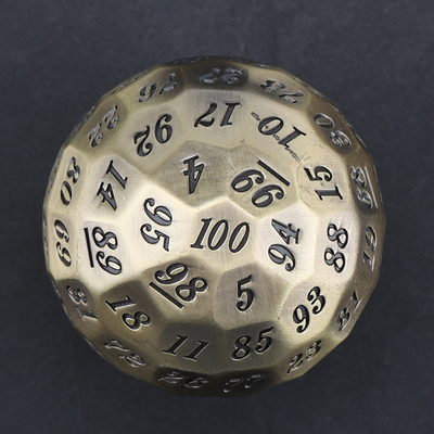 Colored Solid 100D Metal Dice Set Dungeon and Dragon DND # RPG # COC