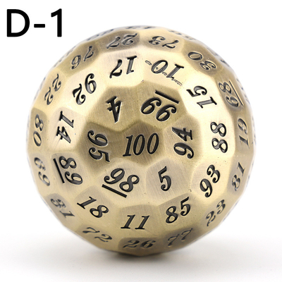 Colored Solid 100D Metal Dice Set Dungeon and Dragon DND # RPG # COC