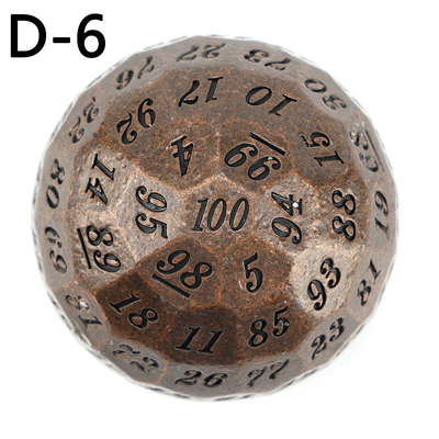 Colored Solid 100D Metal Dice Set Dungeon and Dragon DND # RPG # COC