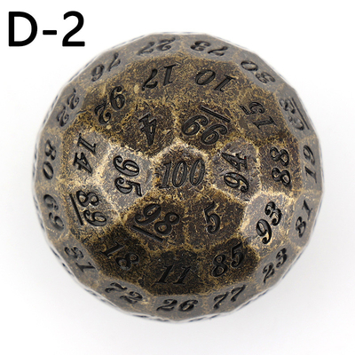 Colored Solid 100D Metal Dice Set Dungeon and Dragon DND # RPG # COC