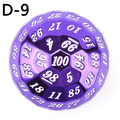 Colored Solid 100D Metal Dice Set Dungeon and Dragon DND # RPG # COC