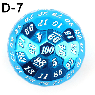Colored Solid 100D Metal Dice Set Dungeon and Dragon DND # RPG # COC